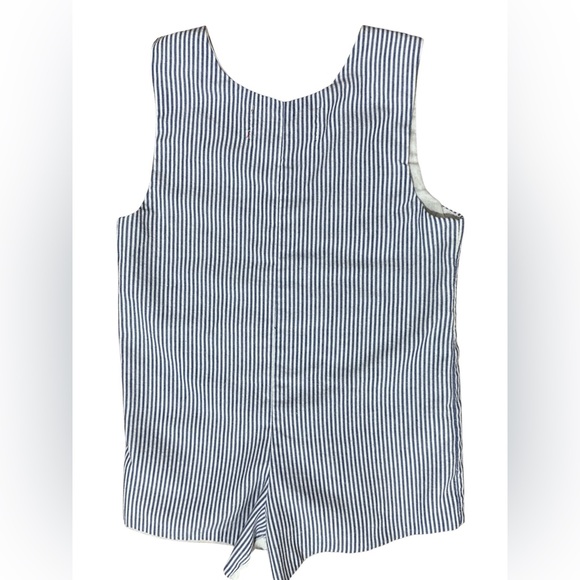 Mud Pie Boat House Baby Crab Seersucker Romper 0-6 Months - Picture 2 of 4